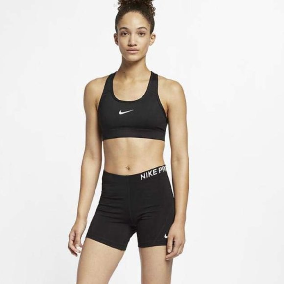 NIKE PRO Black Swoosh Dri-Fit Racerback Sports Bra sz S Small - Picture 5 of 7